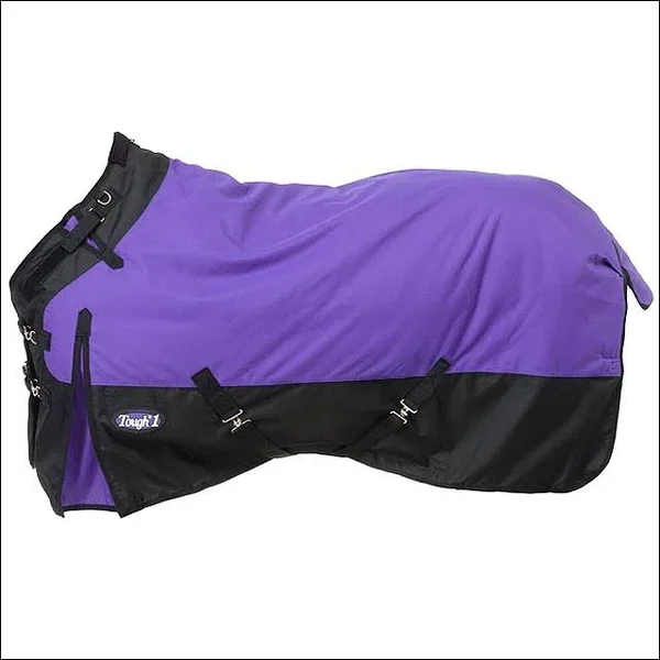 Tough-1 1200D Waterproof Poly Turnout Blanket with Adjustable Snuggit Neck - Purple