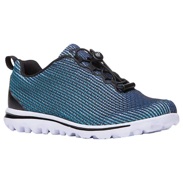 Women's Propet TravelActiv Xpress Walking Shoe - Black/Blue - Size 6.5