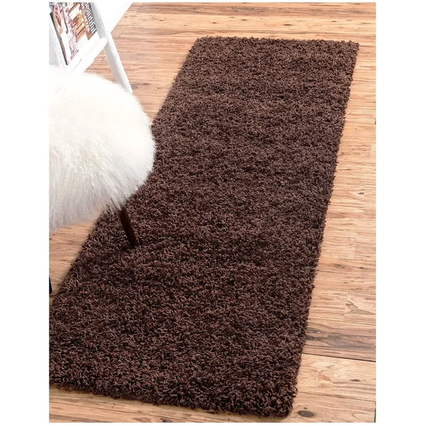RugPal Sybil Solid/striped Area Rug Collection 8&x10& in Cocoa Color