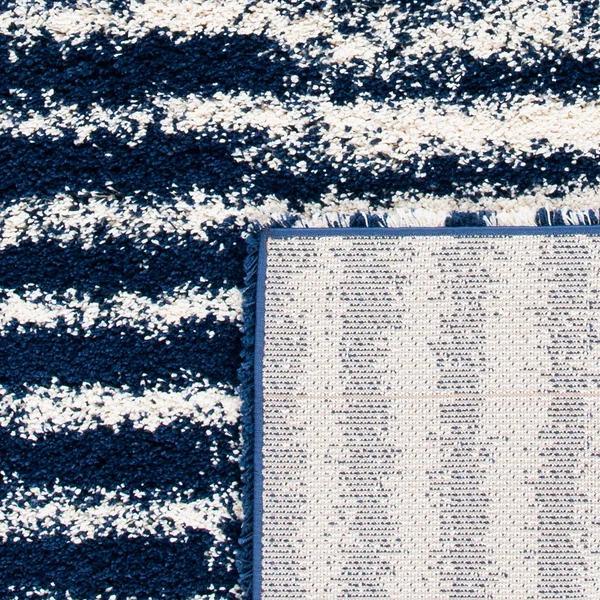 Hudson Shag SGH298A Ivory - Slate Blue - 5-1 x 7-6