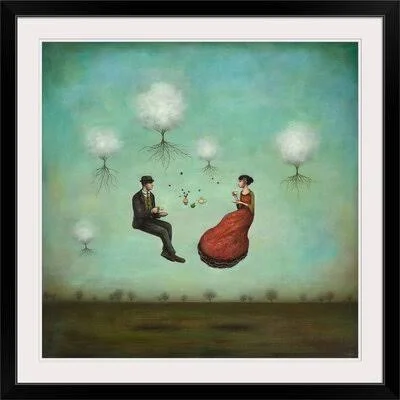 &Gravitea for Two& Duy Huynh Painting Print Great Big Canvas Format: Black Frame - Size: 28x22 H x 28x22 W x 1x22 D