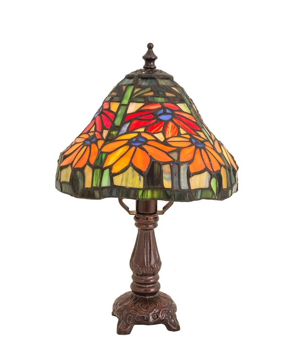 Meyda Tiffany 26633 13x22H Poinsettia Mini Lamp