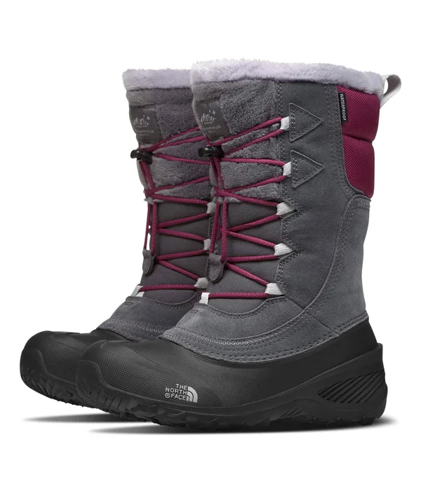 The North Face Youth Shellista Lace IV Boot - 4 - Zinc Grey/Dramatic Plum