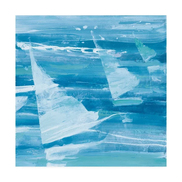 Albena Hristova 'Summer Sail II Blue' Canvas Art 18x18