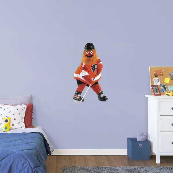 Philadelphia Flyers: Gritty Mascot - Officially Licensed NHL Removable Wall Decal Life-Size Mascot + 2 Team Wall Decals by Fathe