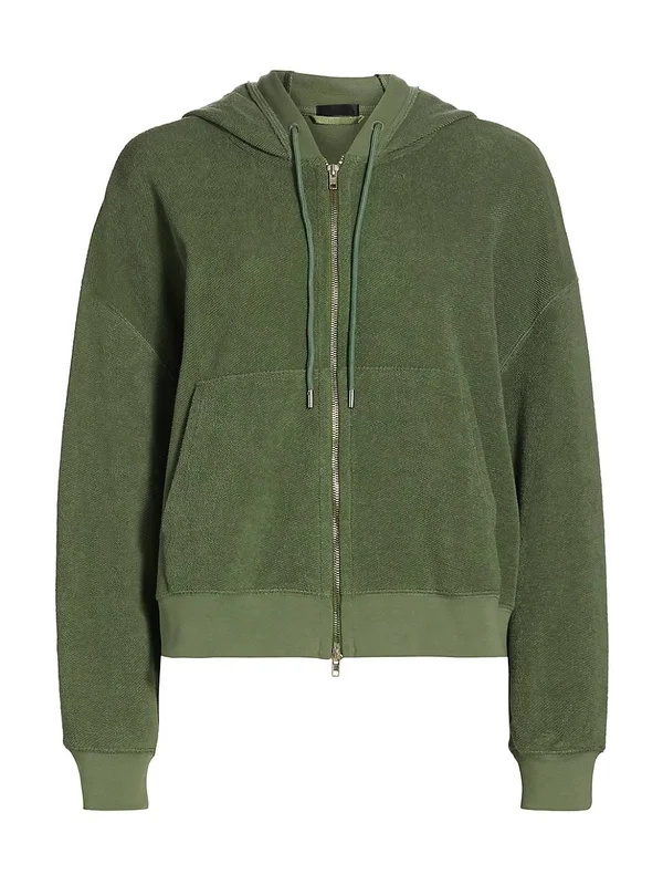 ATM Anthony Thomas Melillo Women's REVERSE French Terry Zip Hoodie Agave - Xs