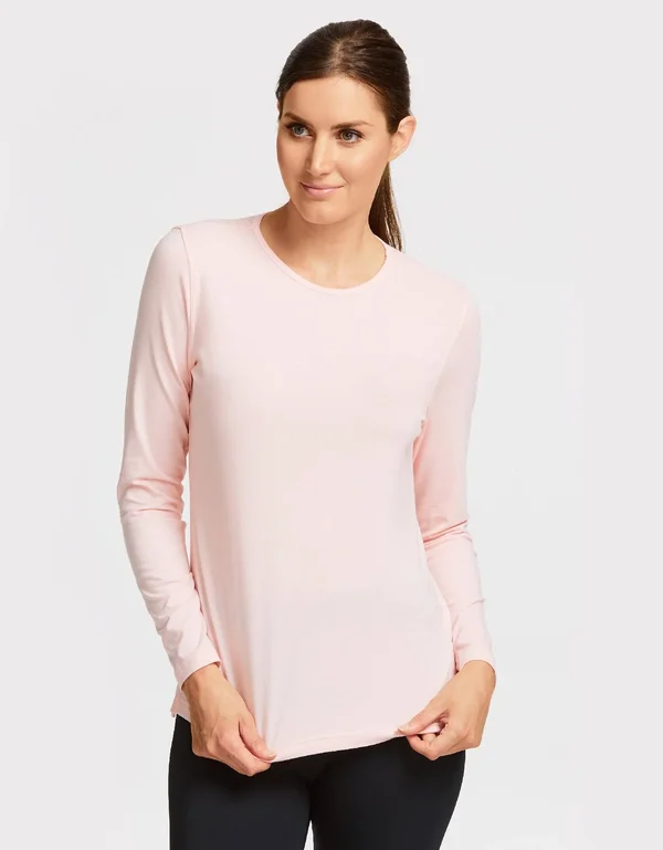 Long Sleeve T-Shirt UPF 50+ Sensitive Collection, Womens Sun Safe Top Oatmeal