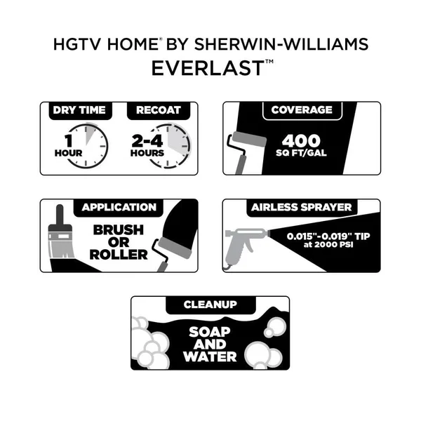 HGTV Home by Sherwin-Williams Everlast Semi-Gloss Magical Exterior Paint (5-Gallon), HGSW1425-833041
