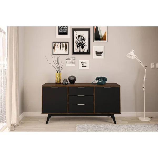 Edina Buffet Dark Brown Black - Chique - Dark Brown/Black