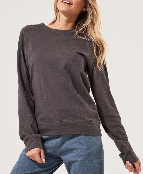 Pact Organic Women's Storm Easy Sweatshirt Tee Xs