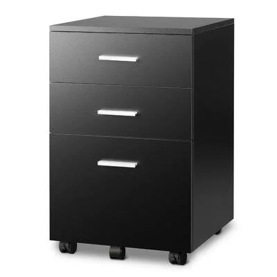 3-Drawer Mobile Vertical Filing Cabinet Orren Ellis Color: Black