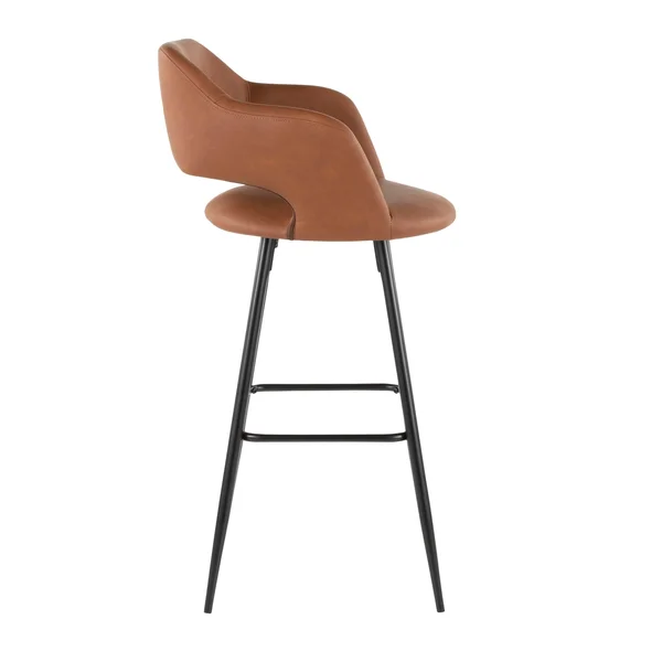 Carson Carrington Vallen Faux Leather Bar Stools (Set of 2) Brown