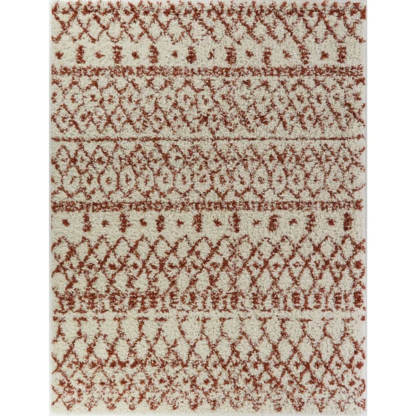 BALTA Dominic Cream/Grey 8 ft. x 10 ft. Moroccan Shag Area Rug