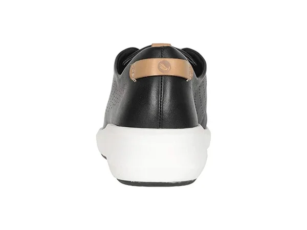 Clarks Un Rio Tie Women's Shoes Black Leather : 7.5 D - Wide
