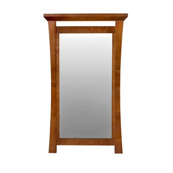 Sachi 21x22 W x 36x22 H Wood Framed Rectangle Wall Mirror, Natural Cherry