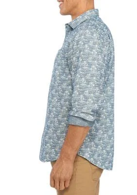 Tommy Bahama Men's Ponda Palms Button Down Shirt - Island Nav - XL