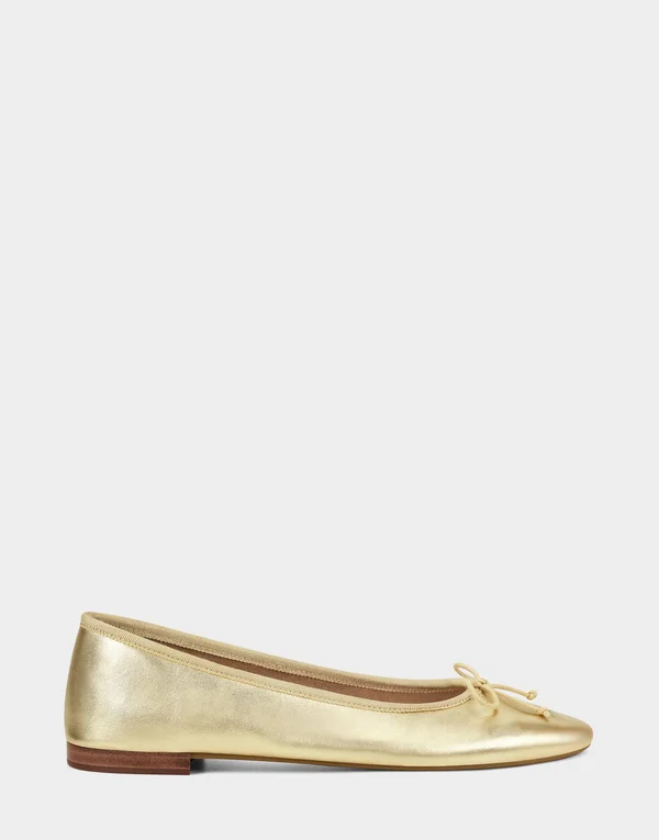 Aerosoles Women's Platinum Homerun Ballet Flat, Size: 10.5, Gold Metallic Leather