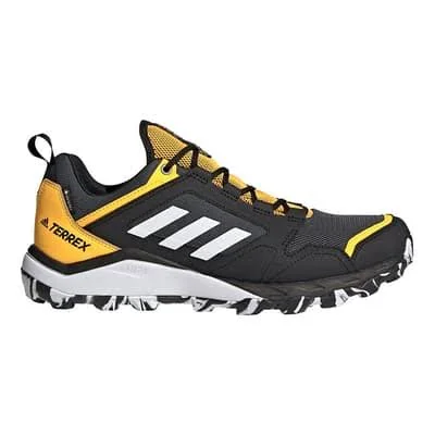 Adidas Terrex Agravic TR GORE-TEX Trail Running Shoes - Men - Grey Six, Cloud White, Solar Gold - 11