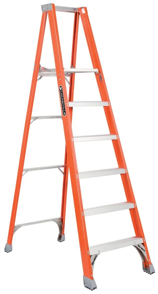 Louisville 6& Platform Step Ladder iA 300lbs Fiberglass Fp1506