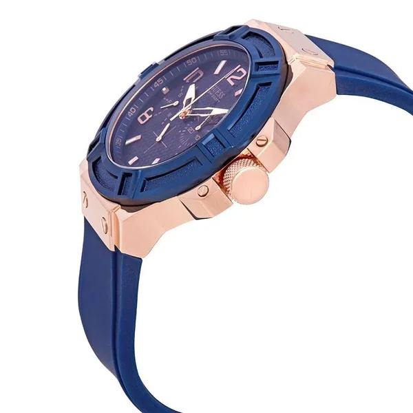 Guess Men's Rigor Blue Dial Watch - W0247G3