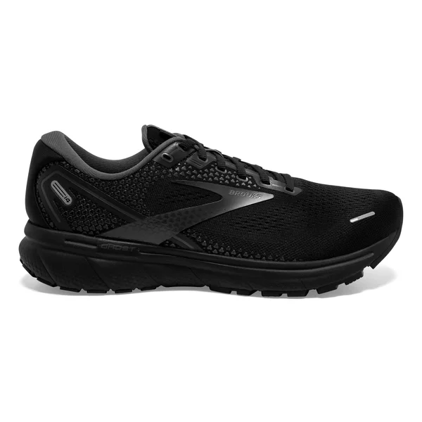 Brooks Men's Ghost 14 Black-Black-Ebony, 14