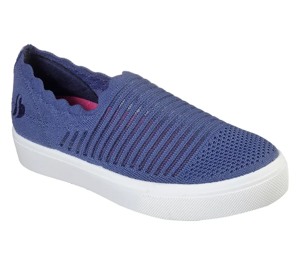 Skechers Women's Poppy Breezy Street Slip-On Sneaker, Blue
