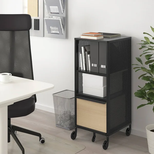 IKEA - BEKANT Storage Unit on Casters - Mesh Black, 16 1/8x39 3/4