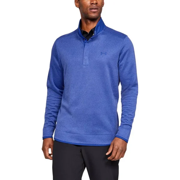 Under Armour Men's Storm Sweaterfleece Heather Snap Mock - Blue - LG