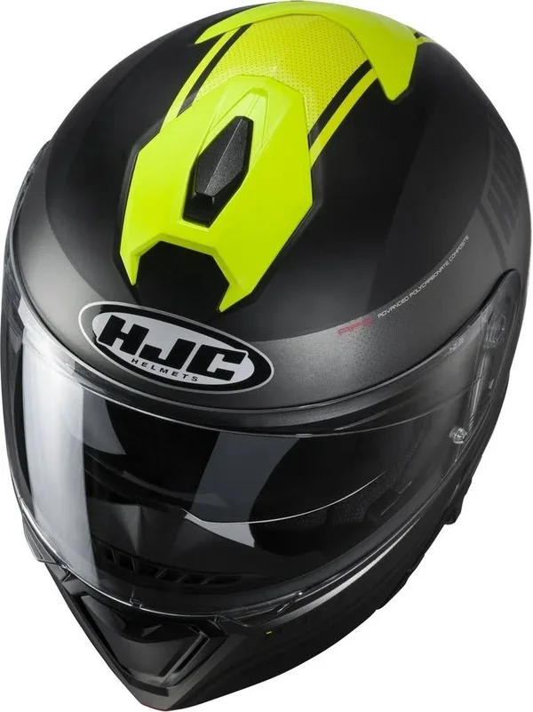 HJC i90 Davan Helmet, black-yellow, Size M