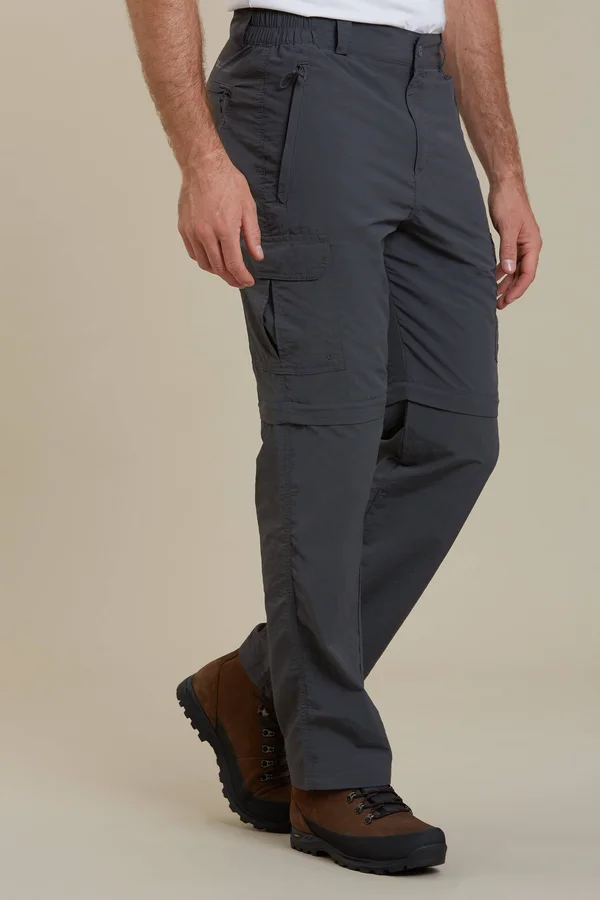 Mountain Warehouse Explore Convertible Mens Pants - Grey, Size W44