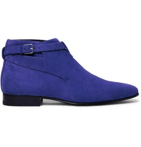 Handmade Jodhpurs Suede Leather Boots Men, Leather Sole Jodhpurs Knee High Boot USA-9.5