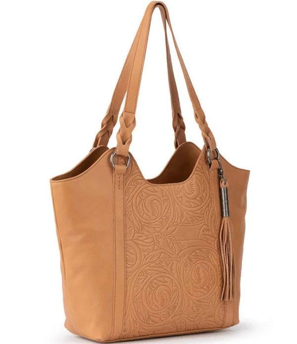 The Sak Sierra Shopper Bag - Teak Leaf Embossed Leather