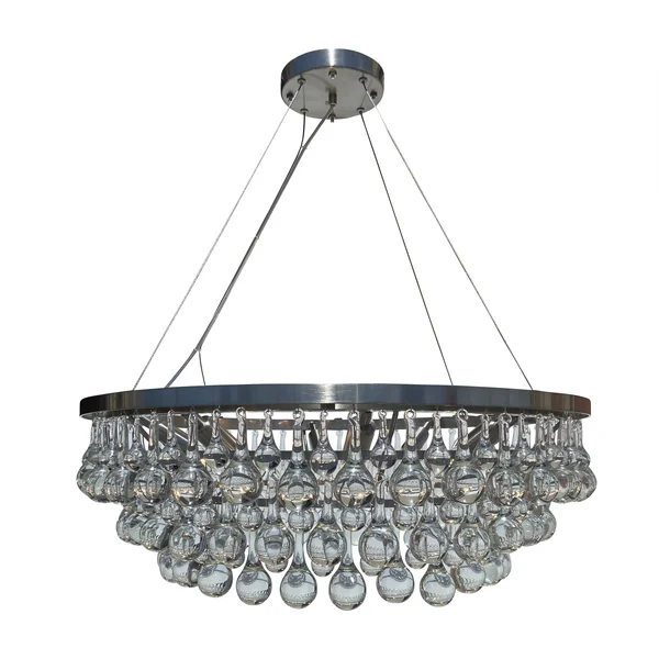 Celeste 8 Light Chandelier, Brushed Nickel Finish, with Wires