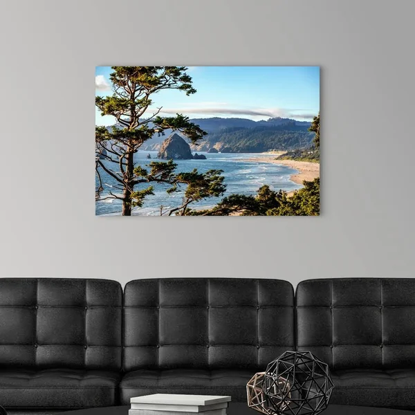 Cannon Beach Landscape, Haystack Rock, Oregon, Canvas Wall Art, 36x24, Great Big Canvas