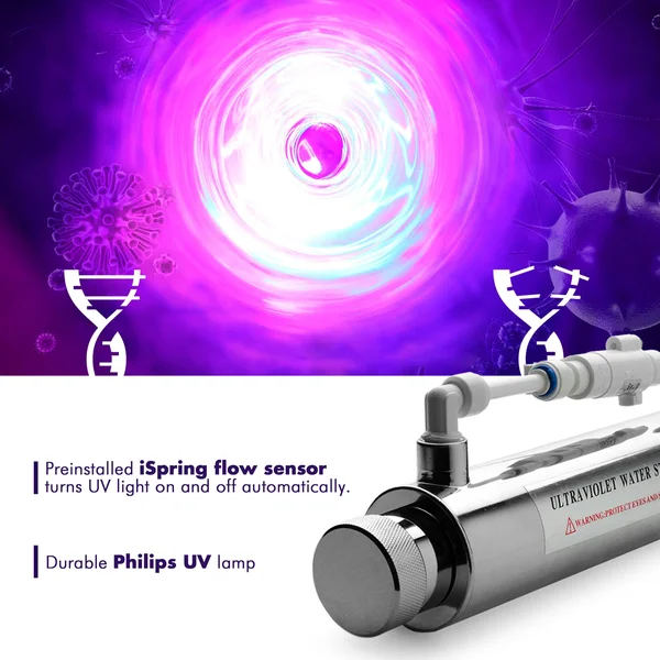 iSpring RCC7AK UV 7 Stage Under Sink REVERSE Osmosis Drinking Water... - Alkaline & UV