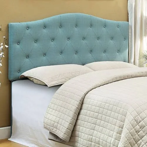 Furniture of America Stylish Button Tufted Penka Headboard, Beige