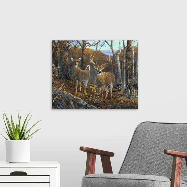 Oak Ridge Trophy Deer - Canvas Wall Art, 20x16, Great Big Canvas
