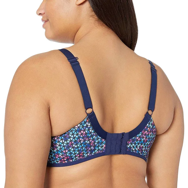 Elomi Energise Underwire Sports Bra with J Hook - Navy Geo