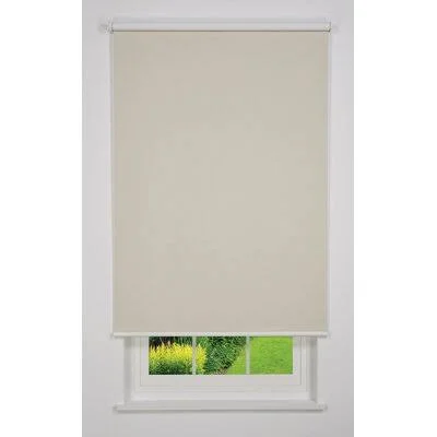 Cordless Blackout Roller Shade Linen Avenue Finish: Beige - Blind Size: 21v5W x 78L