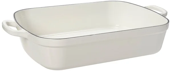 Le Creuset Signature 5.25-Quart Cast Iron Rectangular Roaster - White