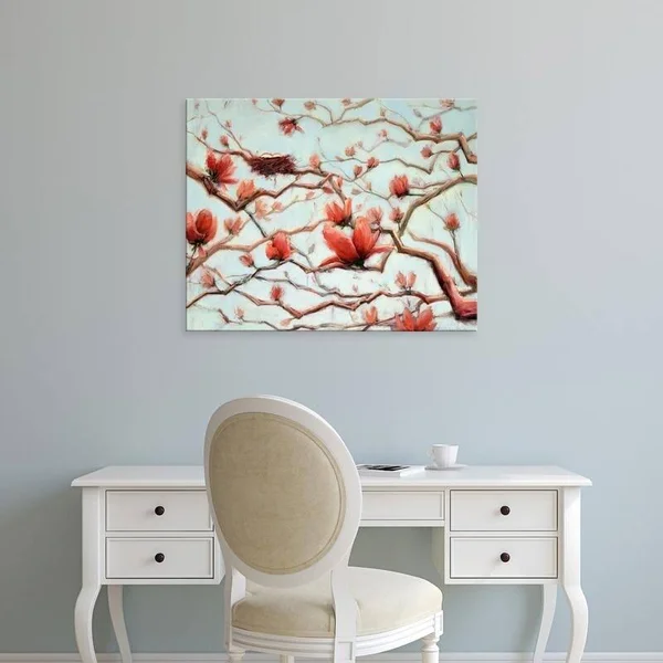 Easy Art Prints Holly Van Hart's 'Possibilities in Full Bloom' Premium Canvas Art - 16 x 20 - Brazilian Barnwood Frame