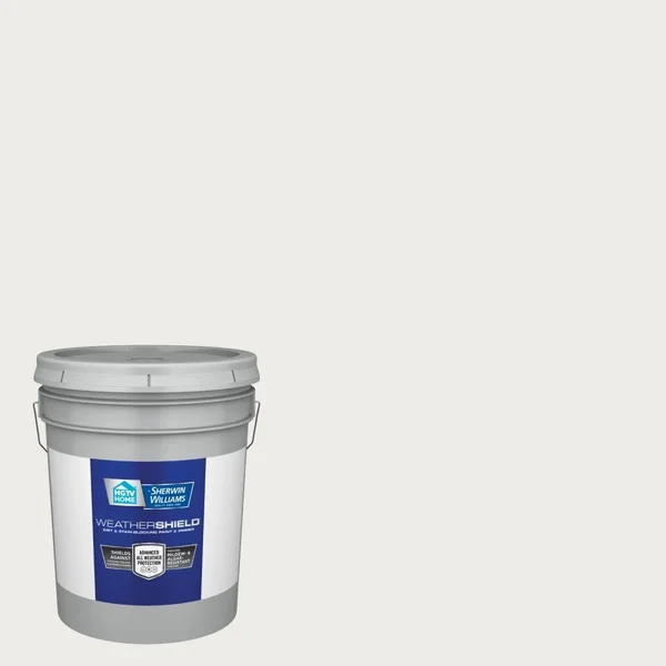 HGTV Home by Sherwin-Williams WeatherShield Flat Pure White Hgsw4006 Exterior Paint (5-Gallon) - HGSW4006-636315
