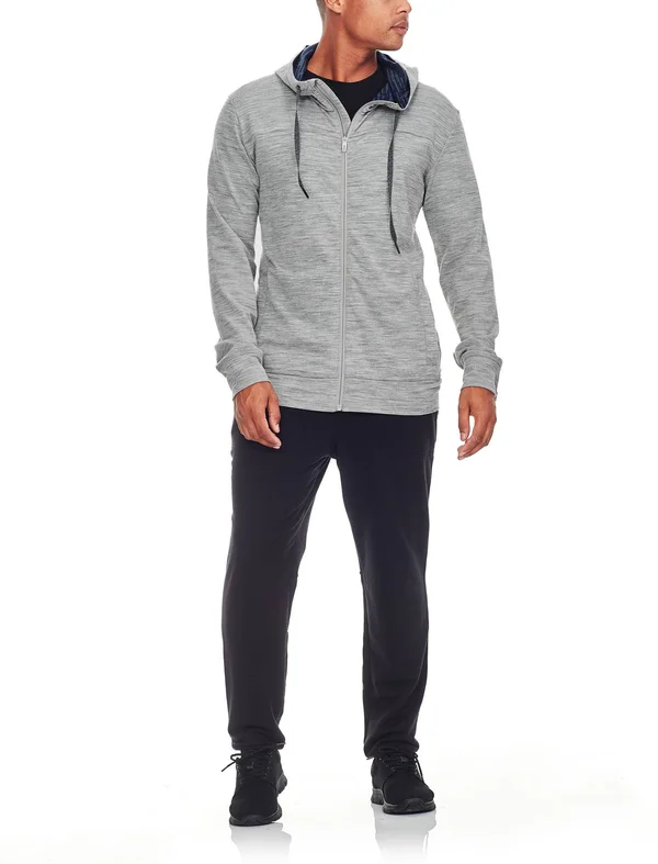 Icebreaker Shifter LS Zip Hood Men Metro Heather-Fathom Heather S Men