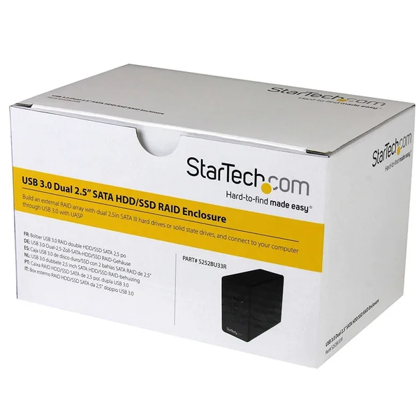 StarTech.com Dual Bay 2.5in Hard Drive Enclosure - USB 3.0 to SATA III 6Gbps with RAID Hard drive array - 2-bay