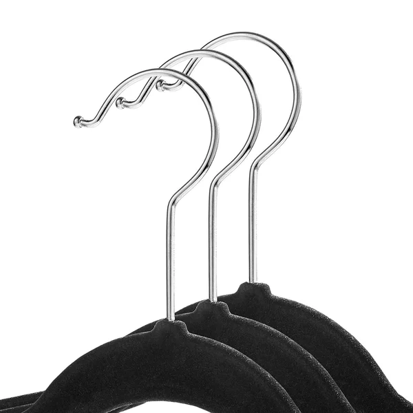 Casafield 100 Ivory Velvet Suit Hangers - Space Saving, Non-Slip & Chrome Swivel Hook for Dress Clothes, Coats, Pants, Shirt