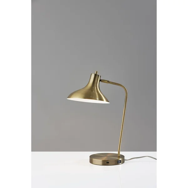 Adesso Cleo Desk Lamp - Brushed Steel