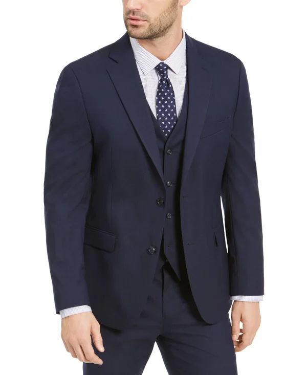 Alfani Men's Slim-Fit Stretch Solid Suit Jacket - Created for Macy&s - Navy