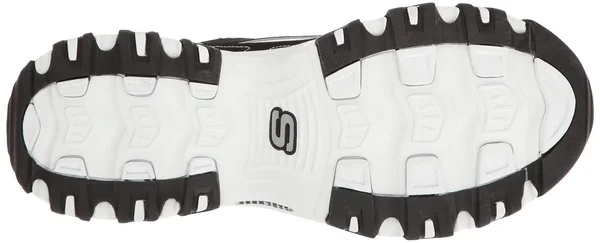 Skechers D&Lites Men's Shoes, 7, Black White