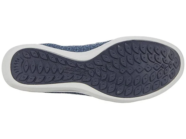 Skechers Women's Newbury St Easily Adored Vegan Slip on Sneaker, Navy