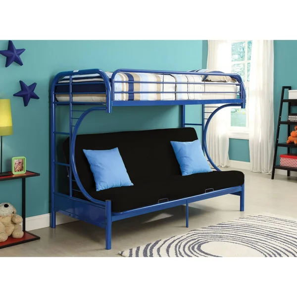 Twin XL/Queen Eclipse Kids Futon Bunk Bed Blue - Acme Furniture